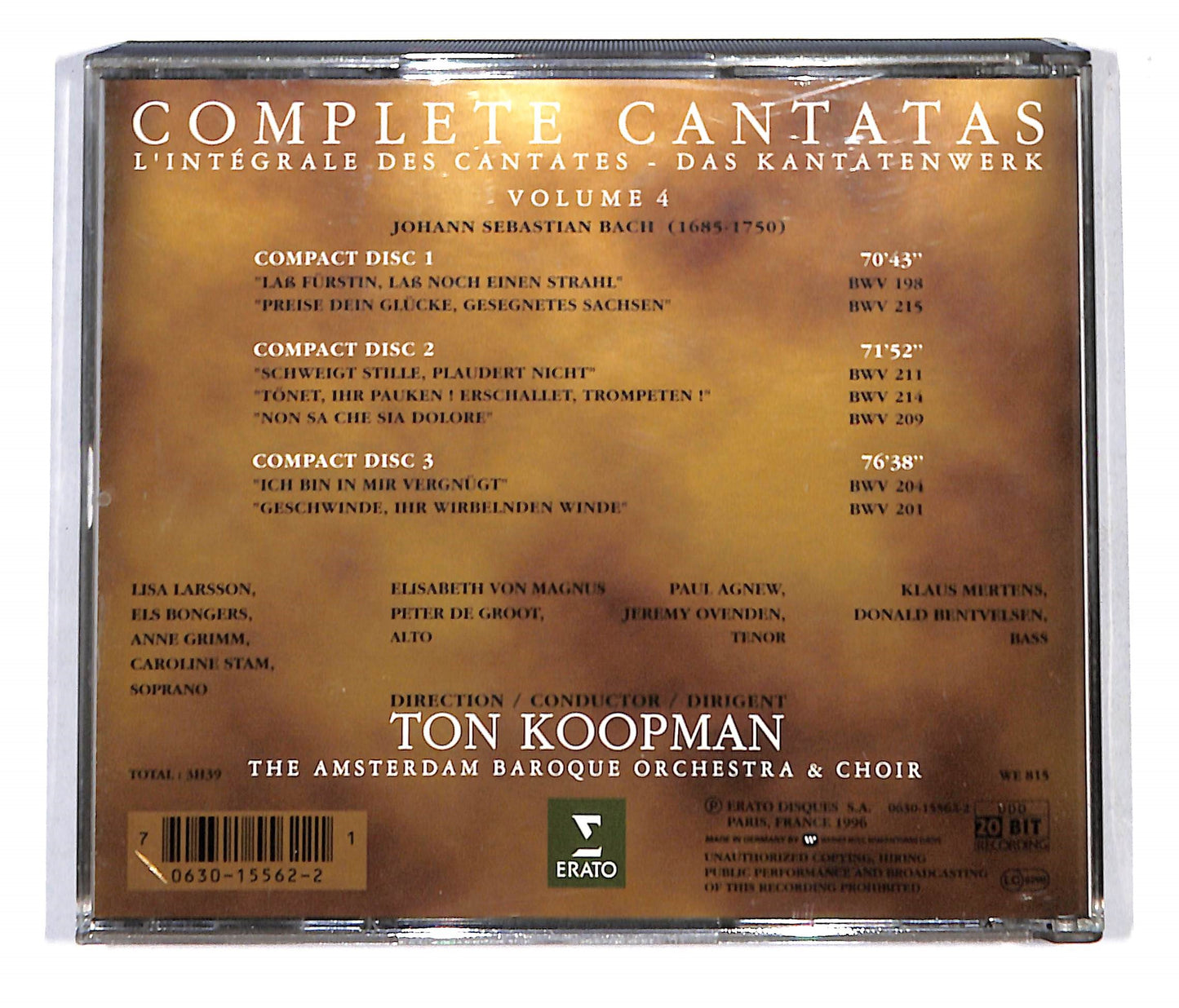 EBOND Bach - Complete Cantatas - Volume 4 CD CD137651