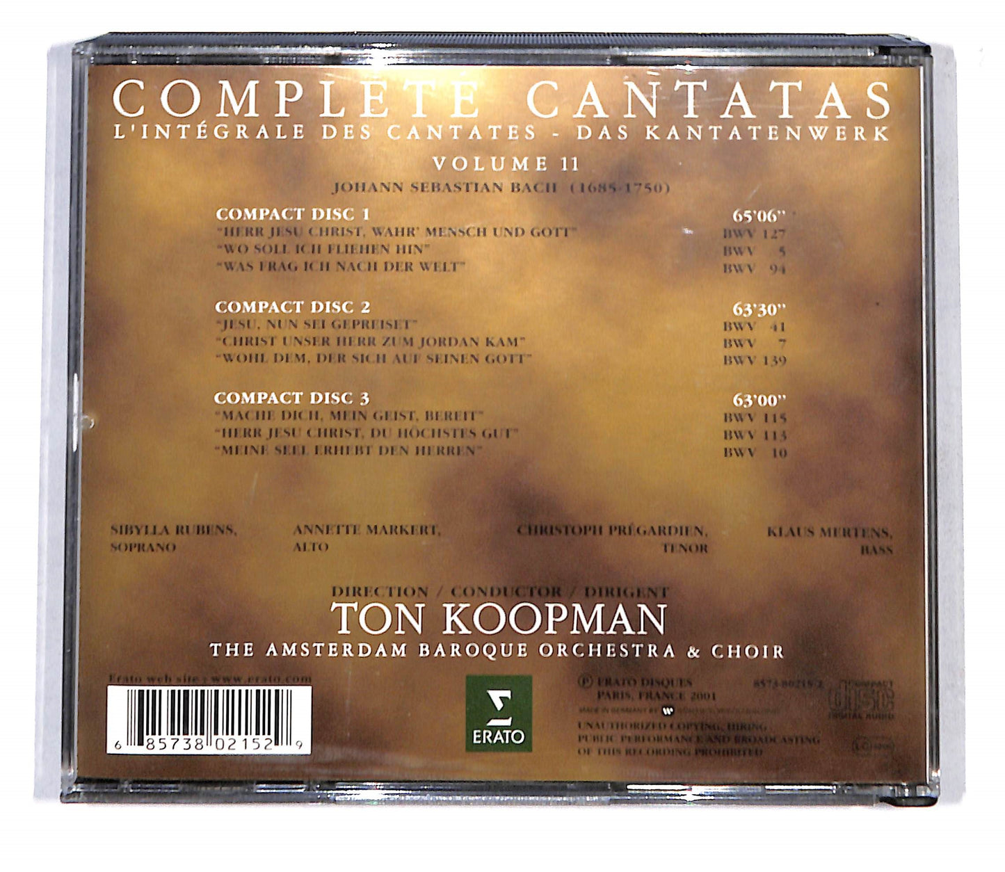 EBOND Bach - Ton Koopman - Complete Cantatas - Volume 11 CD CD137701