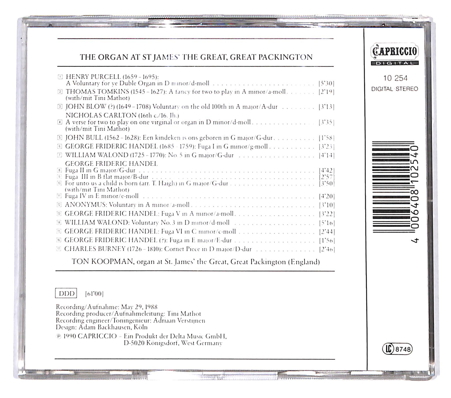 EBOND The Organ At St. James The Great, Great Packington CD CD137718