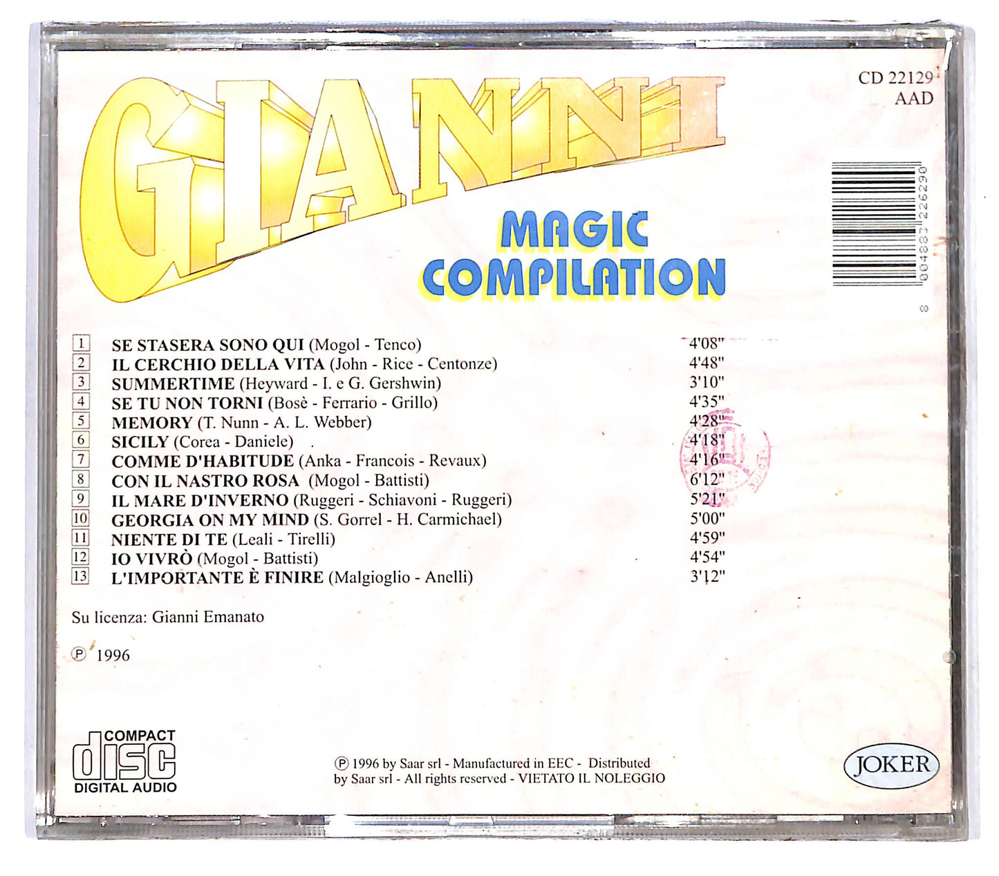 EBOND Gianni - Magic Compilation CD CD137801