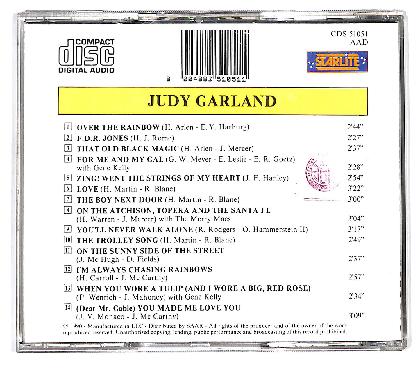 EBOND Judy Garland - Over The Rainbow CD CD137815