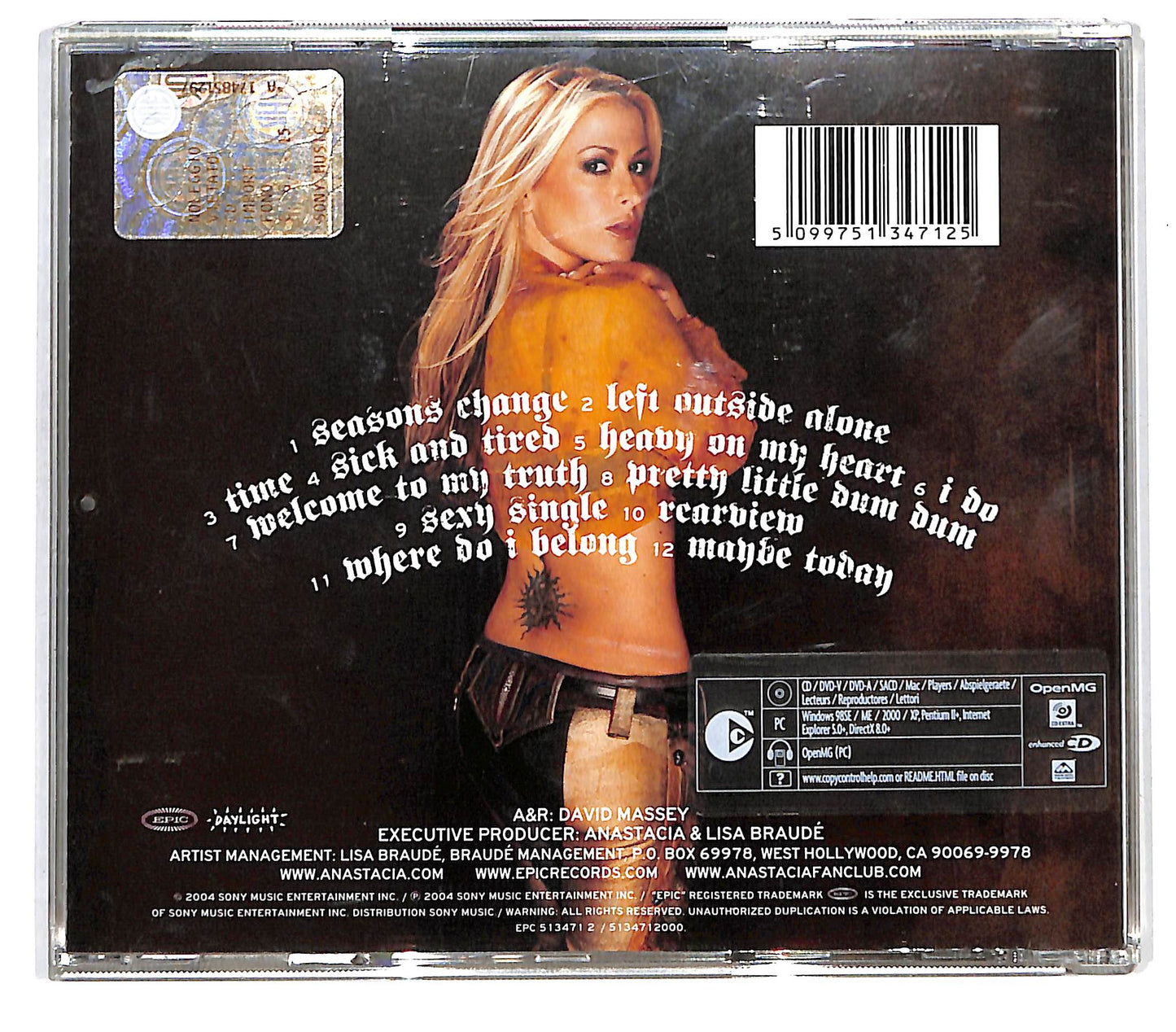 EBOND Anastacia - Anastacia ALBUM JEWEL CASE EDIZIONE SPECIALE CD CD137826
