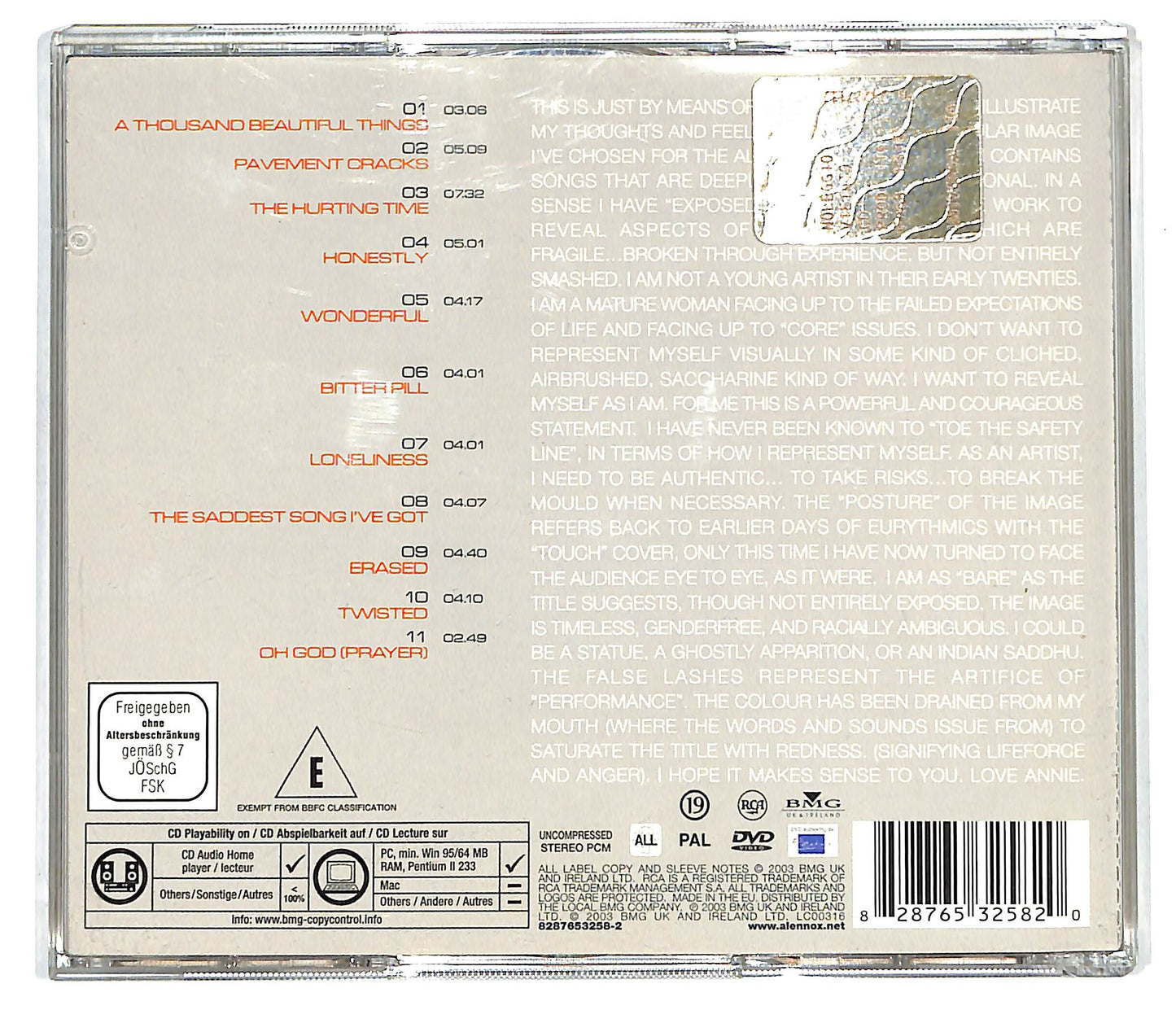 EBOND Annie Lennox - Bare CD CD137859