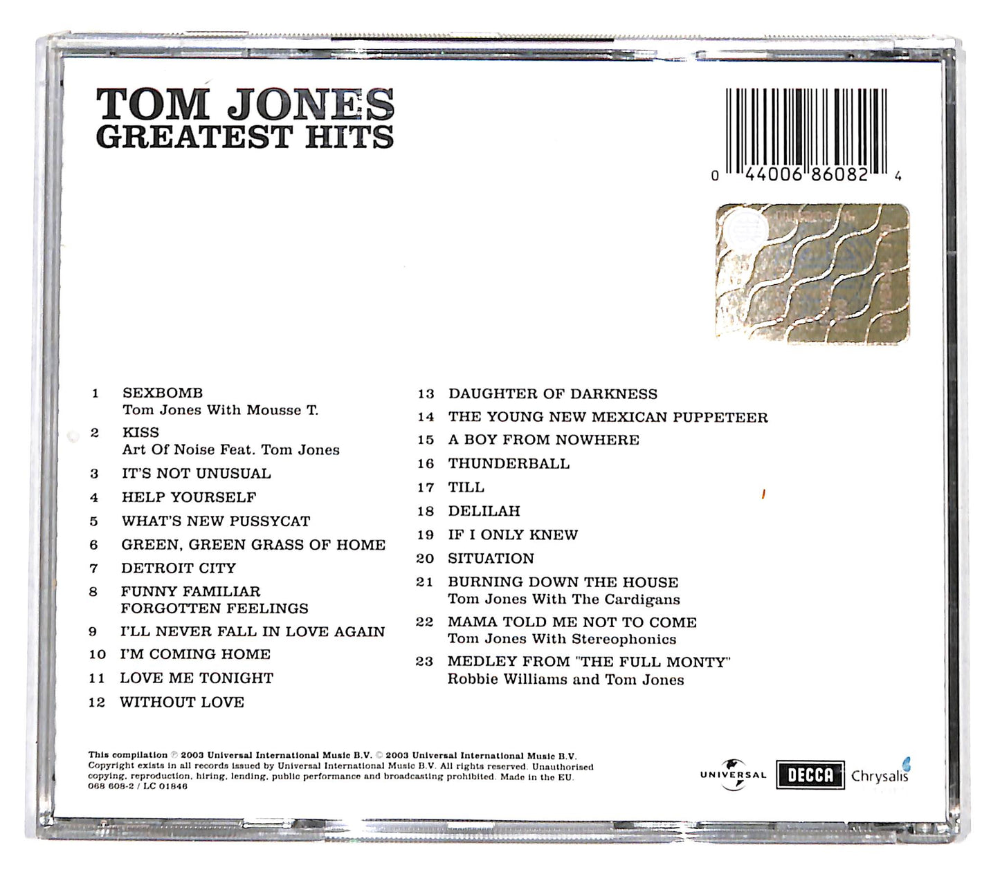 EBOND Tom Jones - Greatest Hits CD CD137929