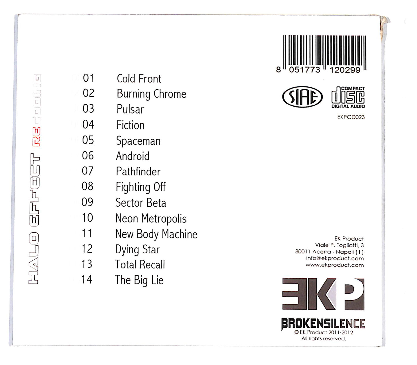 EBOND Halo Effect - Recoding DIGIPACK CD CD138111