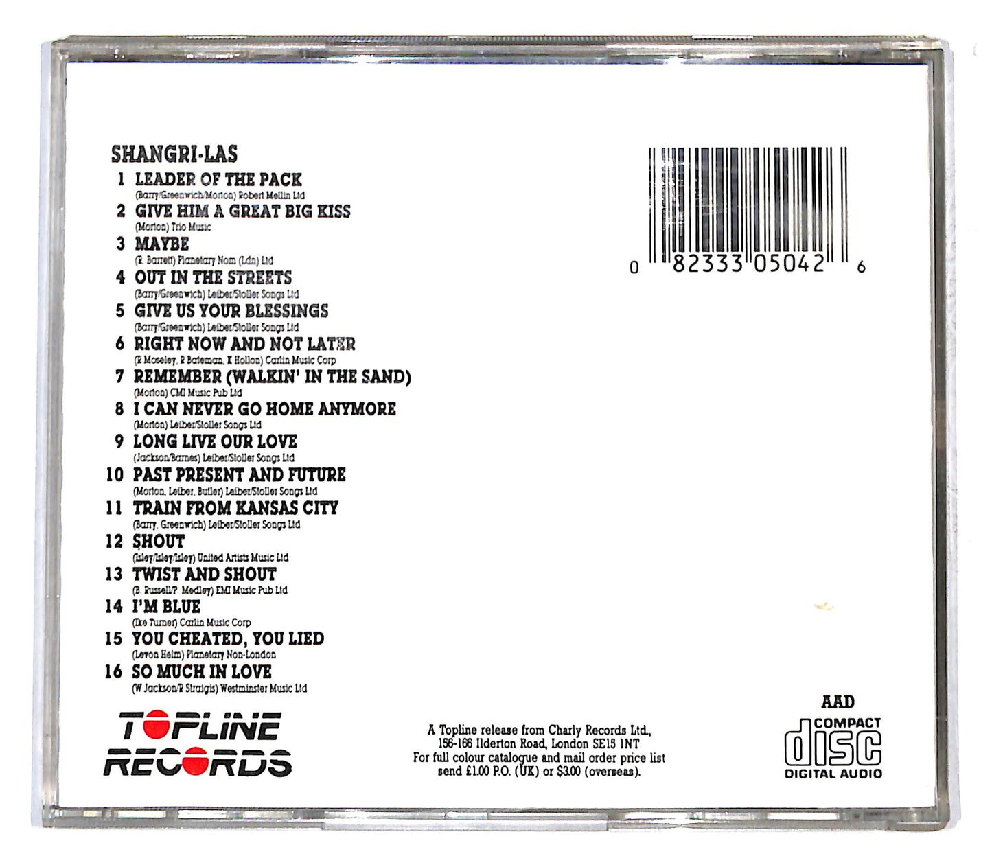 EBOND The Shangri-Las - Greatest Hits CD CD138117