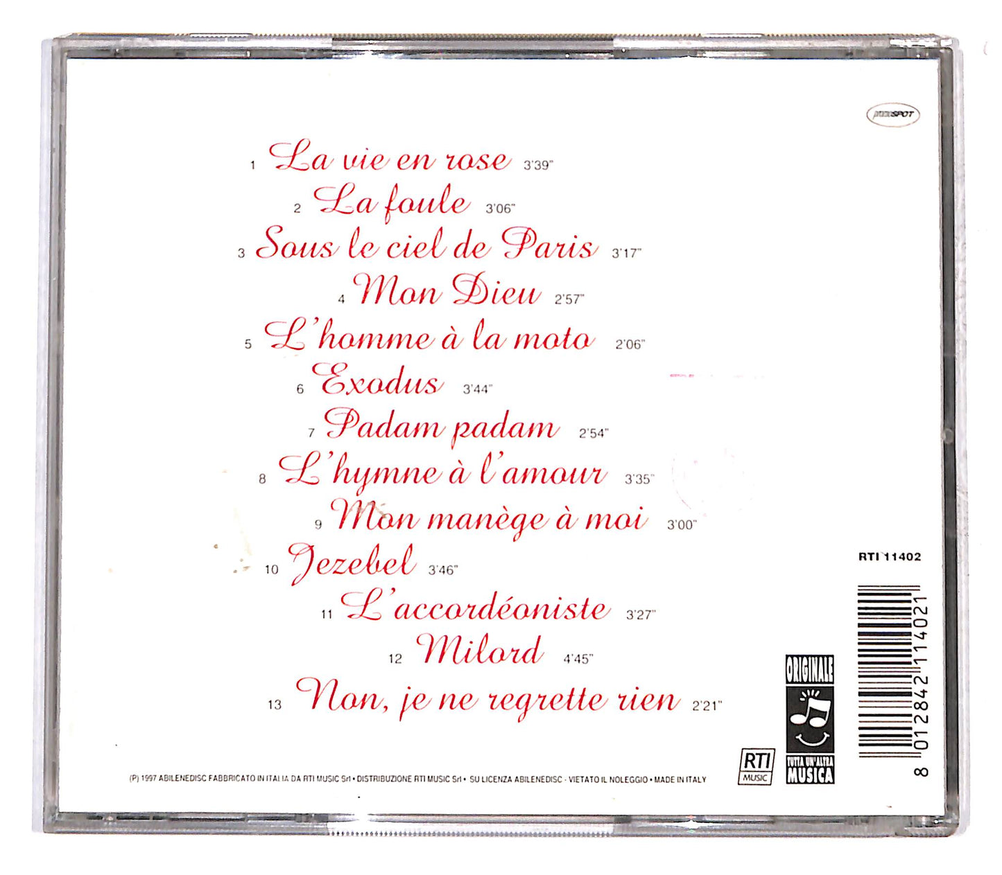 EBOND Mireille Mathieu - Canta Edith Piaf CD CD138121