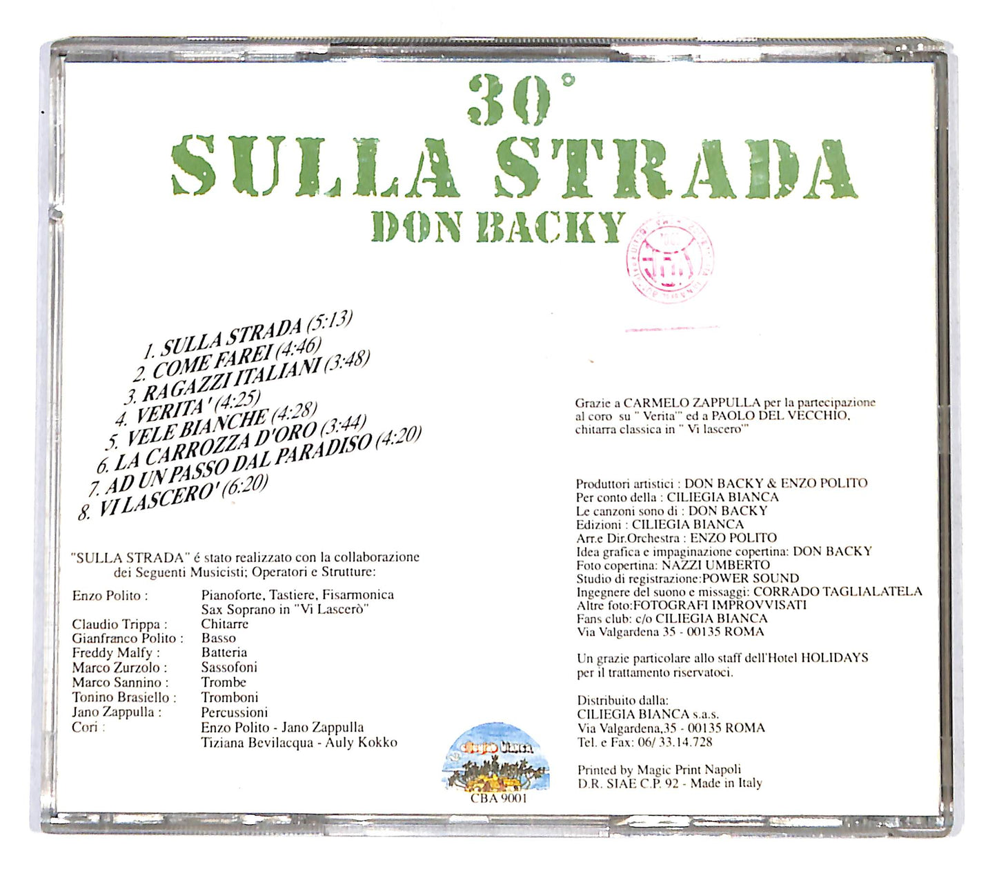 EBOND Don Backy - 30° Sulla Strada CD CD138170