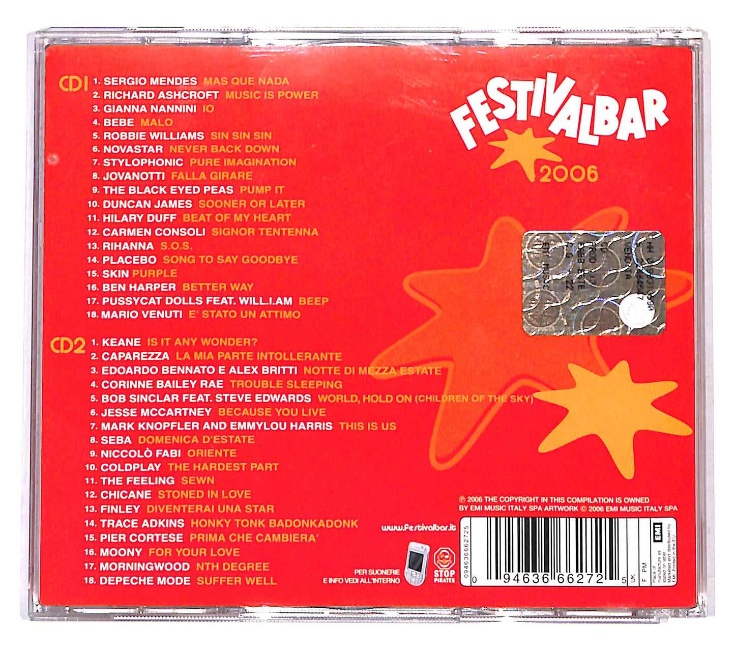 EBOND Festivalbar 2006 - Compilation Rossa CD CD138210
