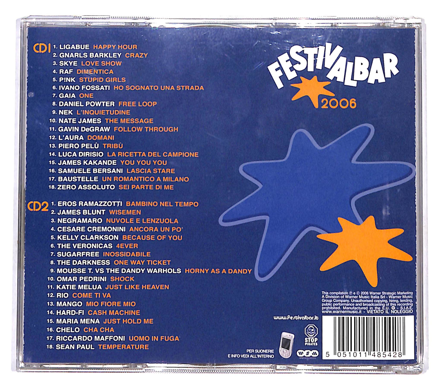 EBOND Festivalbar 2006 - Compilation Blu CD CD138211