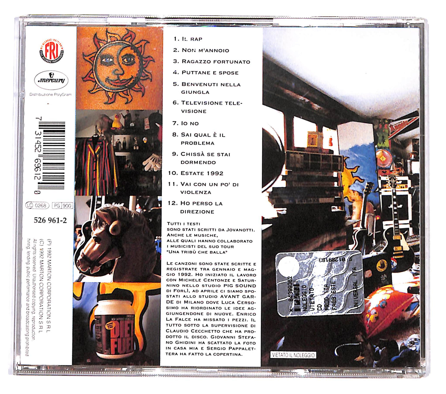 EBOND Jovanotti - Lorenzo 1992 CD CD138223