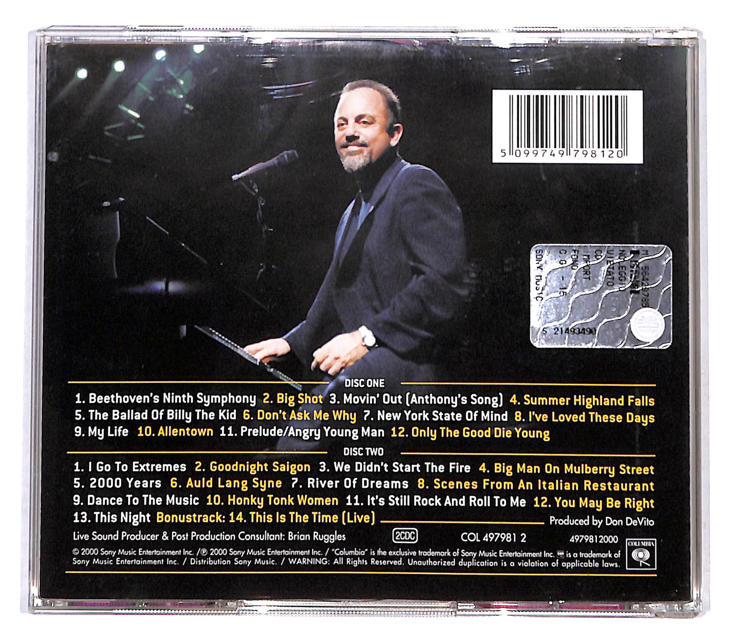 EBOND Billy Joel - 2000 Years: The Millennium Concert CD CD138226