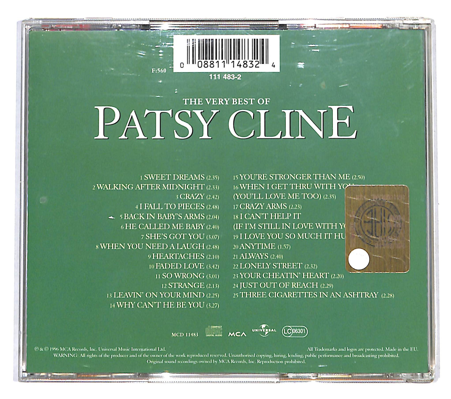 EBOND Patsy Cline - The Very Best Of Patsy Cline CD CD138330