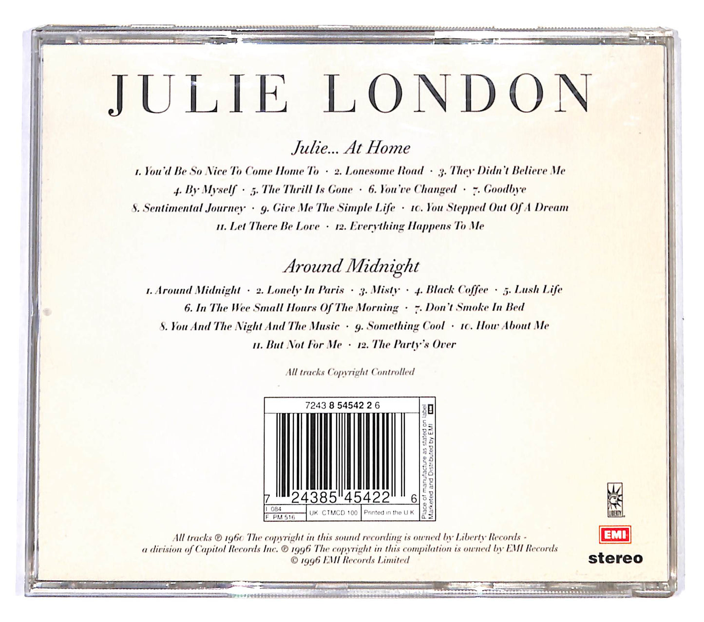 EBOND Julie London - Julie...At Home Around Midnight CD CD138355