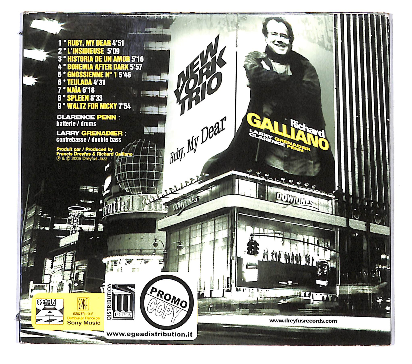 EBOND Richard Galliano New York Trio - Ruby My Dear DIGIPACK CD CD138410