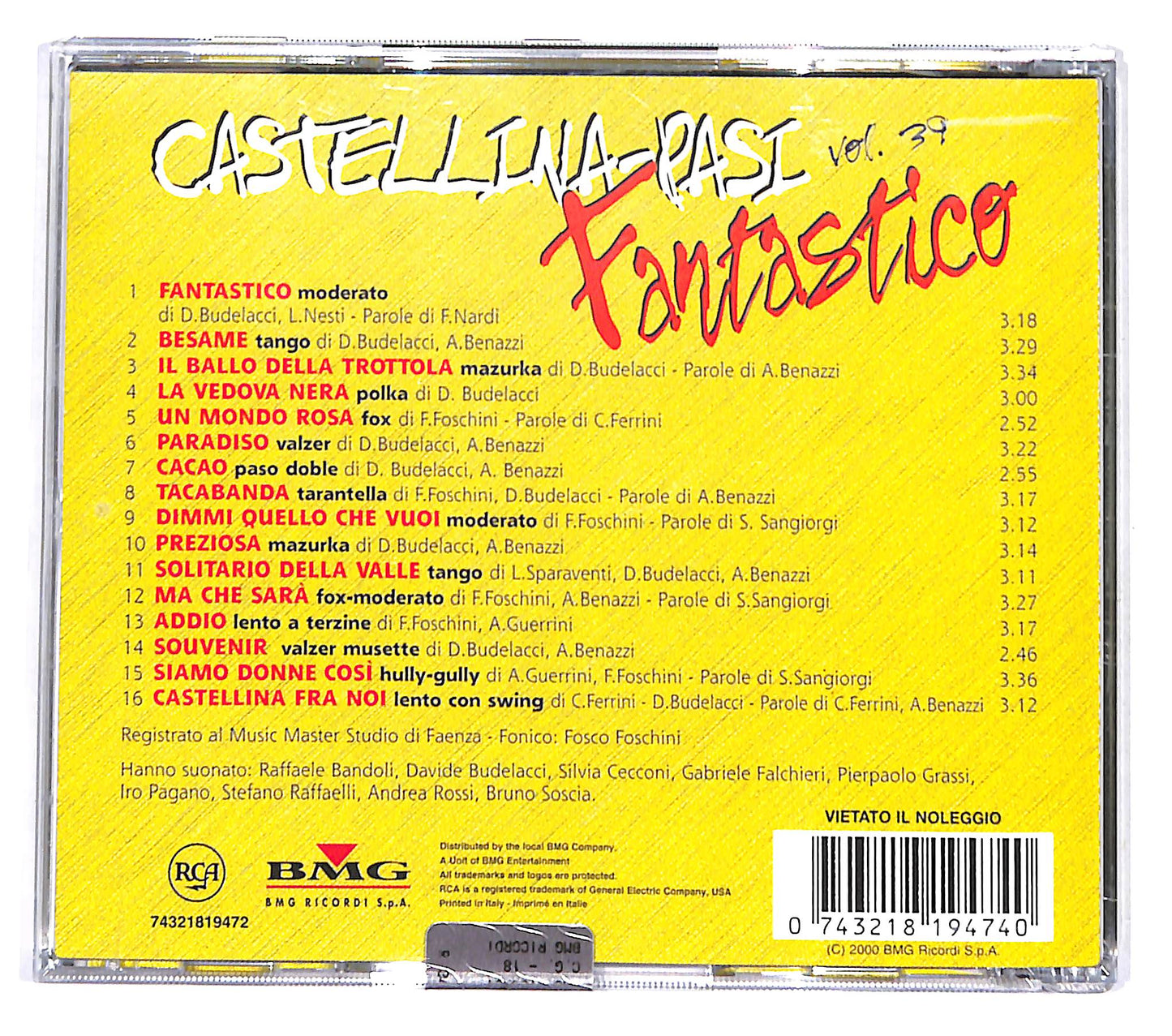 EBOND Castellina-Pasi - Fantastico Vol. 39 CD CD138417