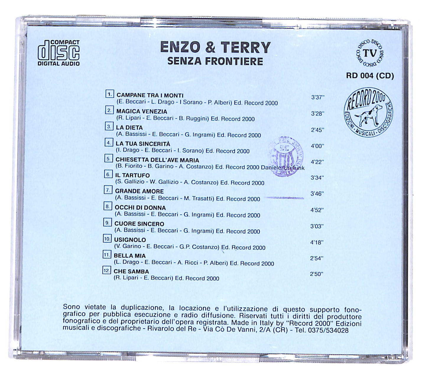EBOND Enzo & Terry - Senza Frontiere CD CD138453