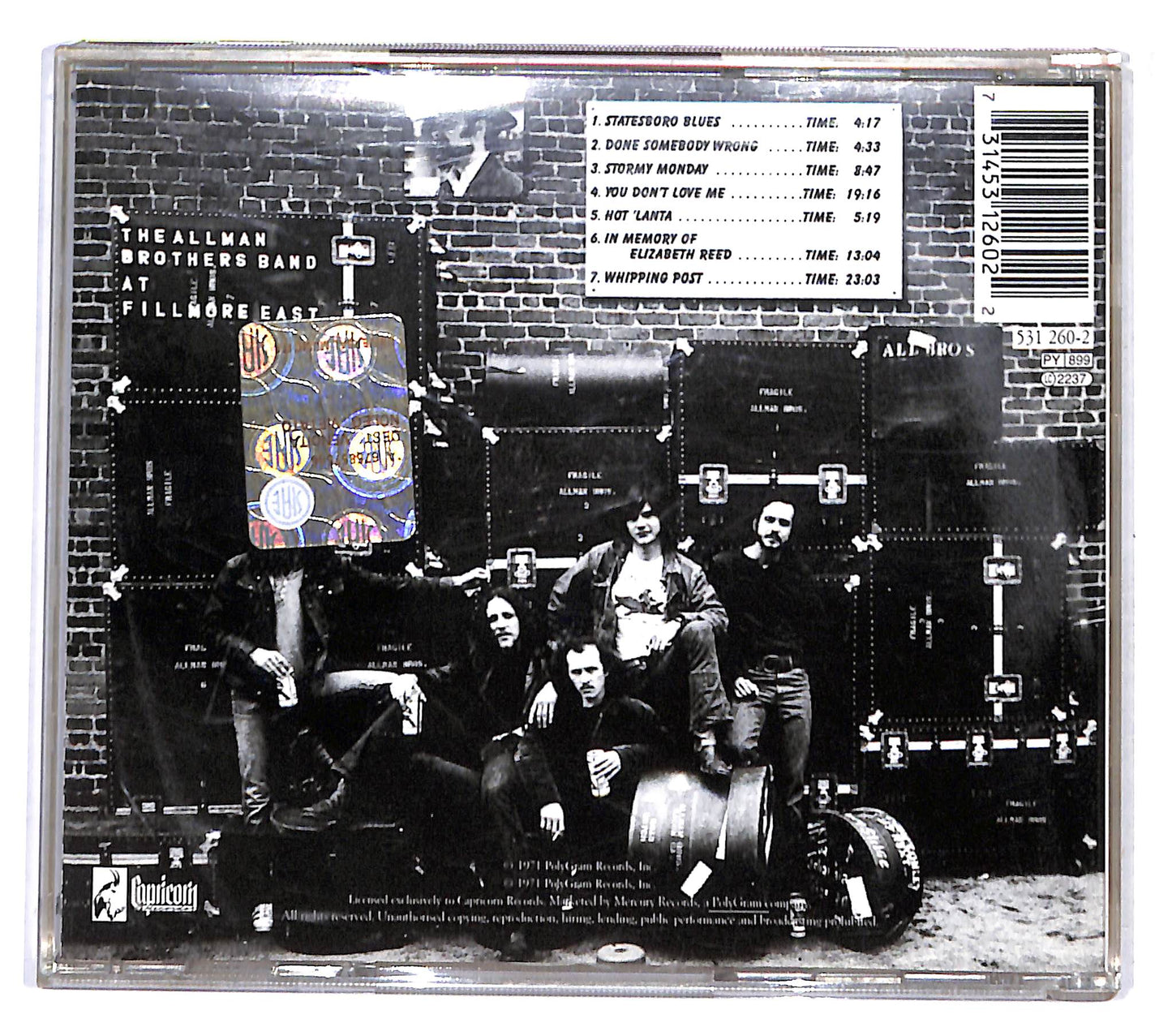 EBOND The Allman Brothers Band At Fillmore East CD CD138459