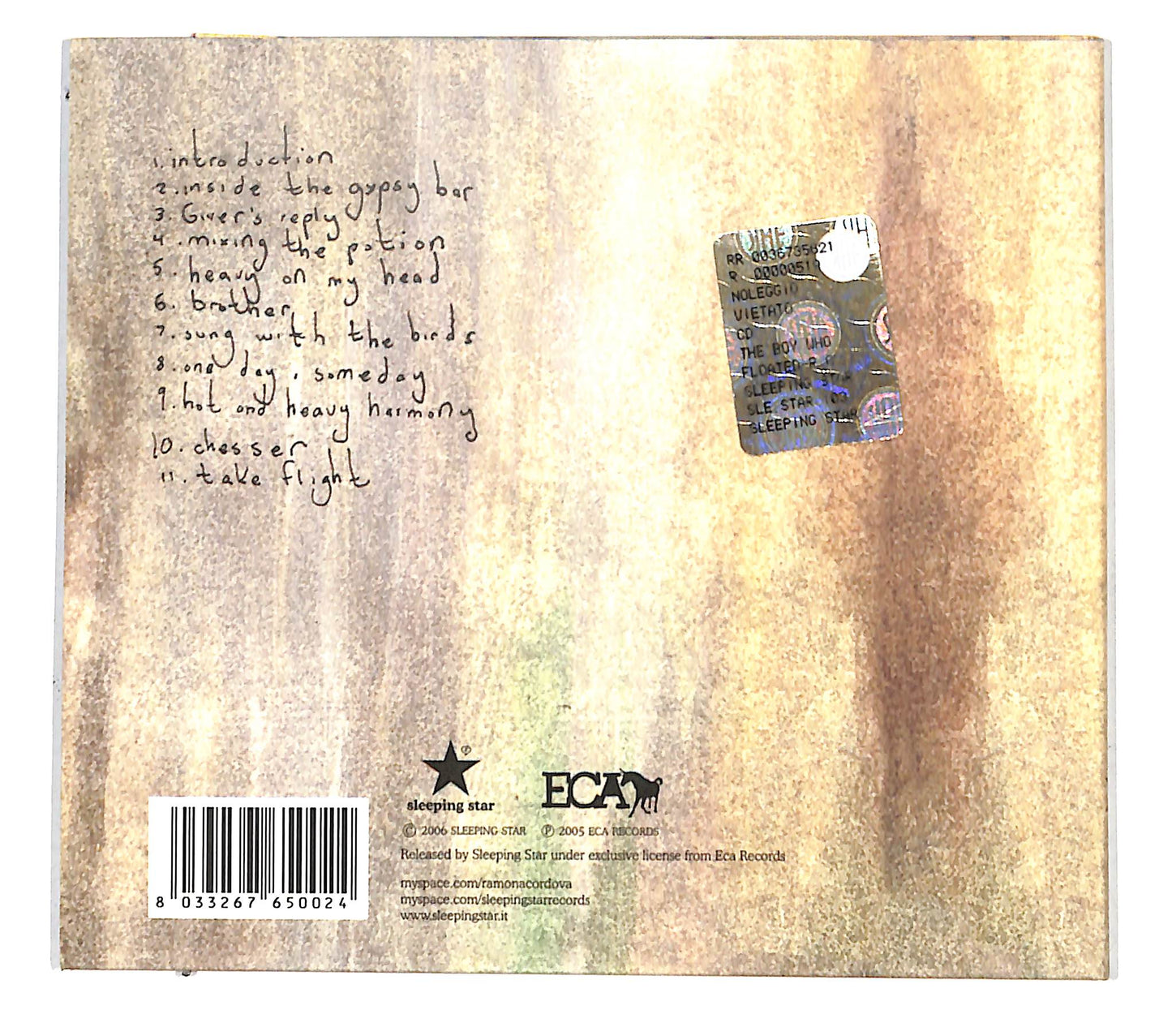 EBOND Ramona Cordova - The Boy Who Floated Freely DIGIPACK CD CD138713