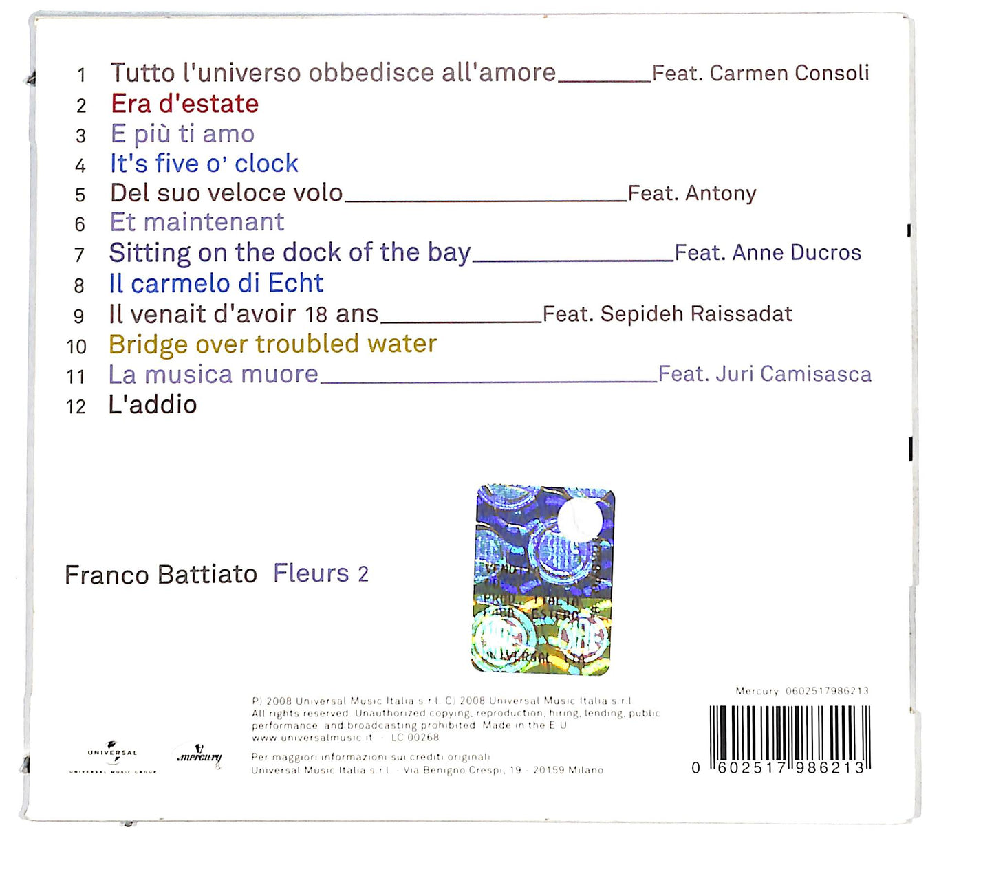 EBOND Franco Battiato - Fleurs 2 CD CD138815