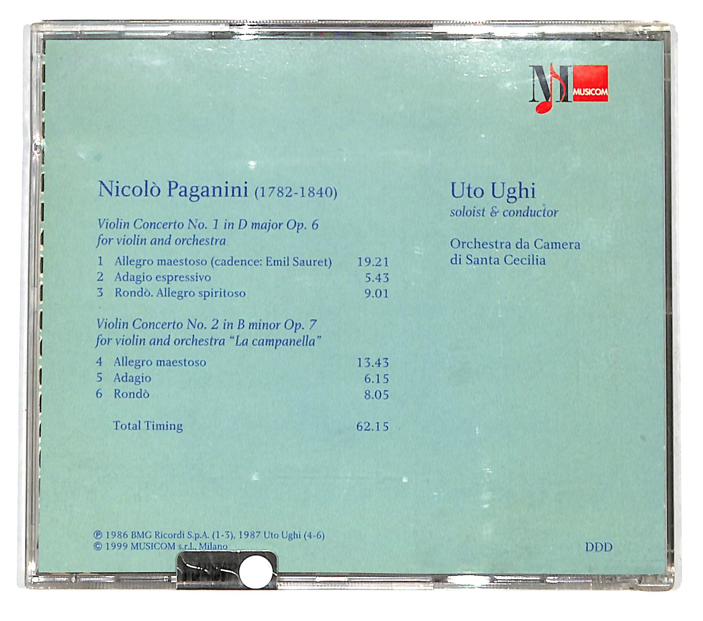 EBOND Paganini - Uto Ughi - Concerti N.1 & 2 La Campanella CD CD138821