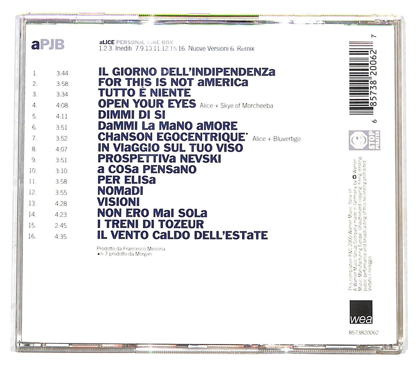 EBOND Alice– Personal Juke Box CD CD138958