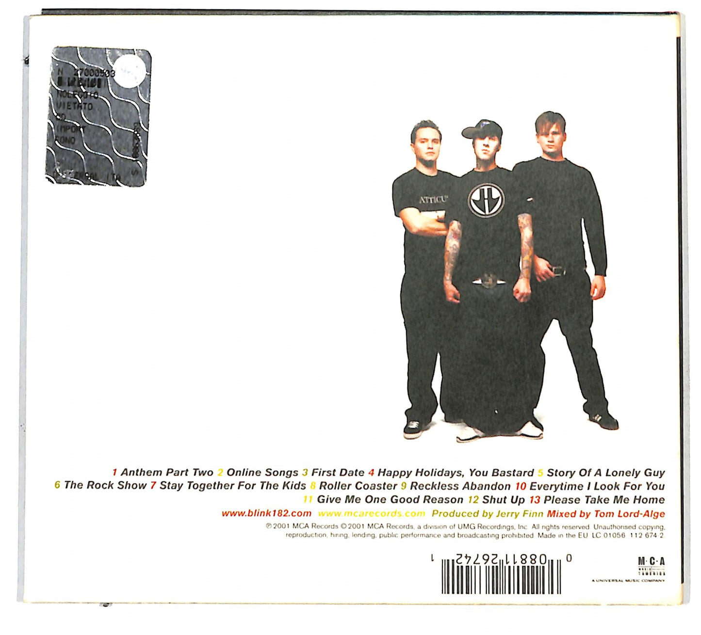 EBOND Blink-182 - Take Off Your Pants And Jacket DIGIPACK CD CD138962