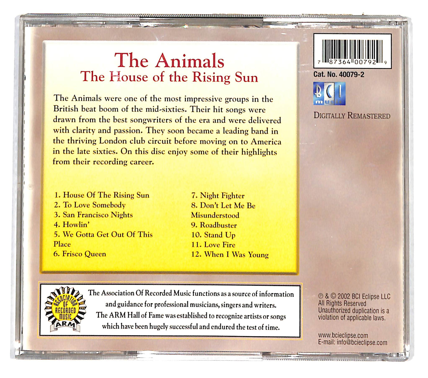EBOND The Animals - House Of The Rising Sun CD CD139024