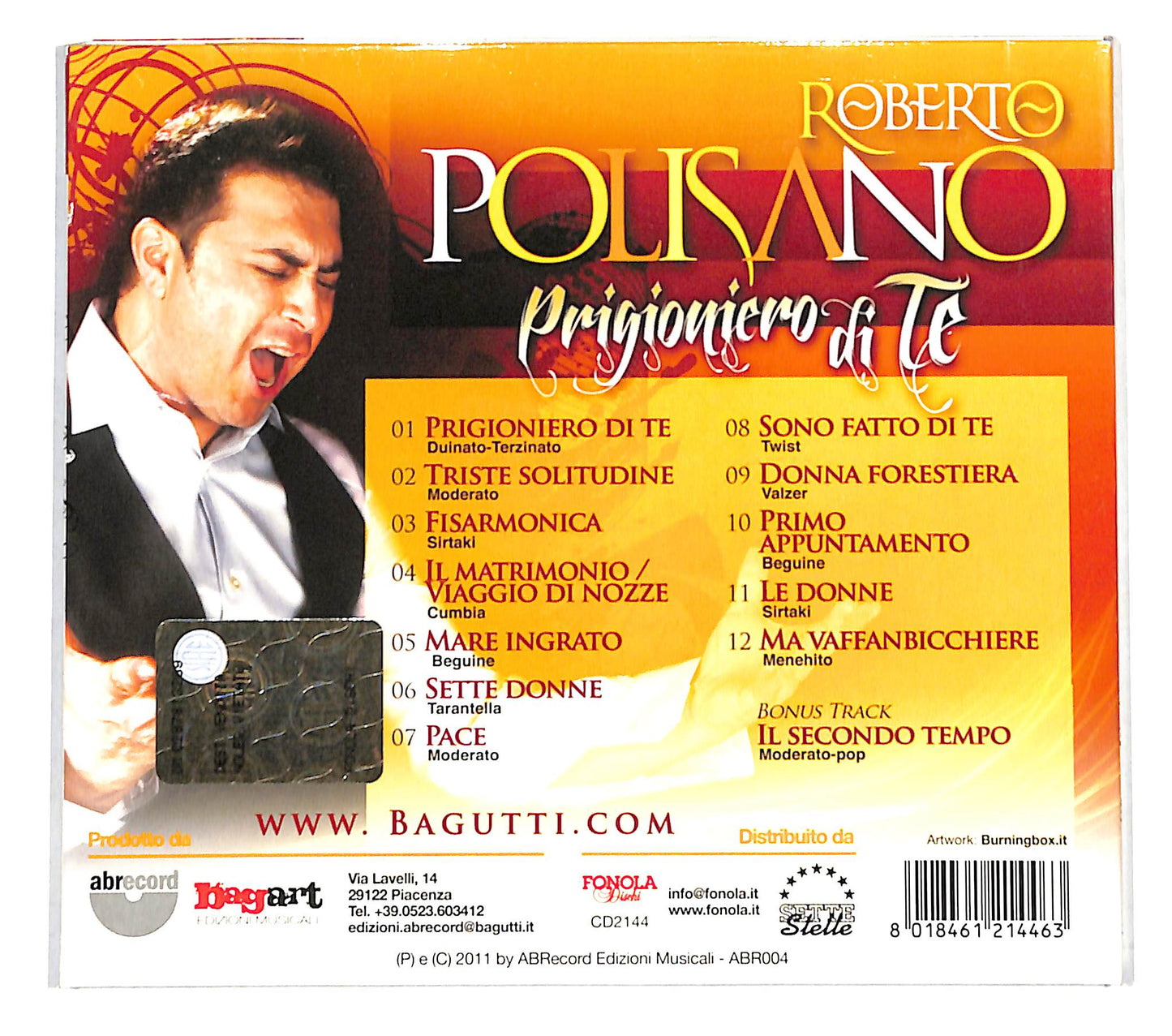 EBOND Roberto Polisano - prigioniero di te DIGIPACK CD CD139108