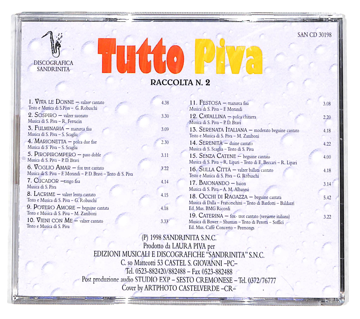EBOND Sandrino Piva - Tutto Piva Raccolta n.2 CD CD139140
