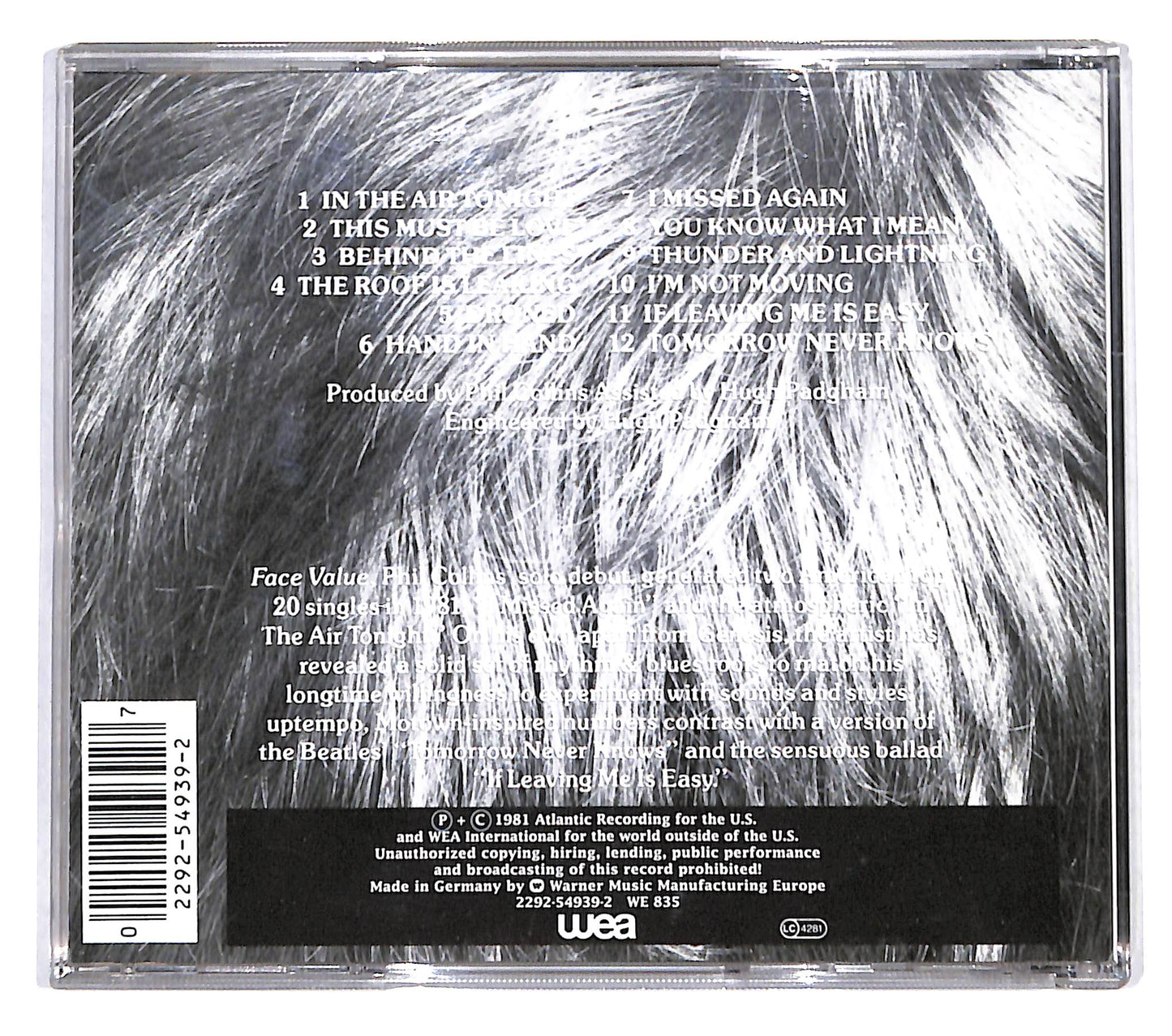 EBOND Phil Collins - Face Value CD CD139219