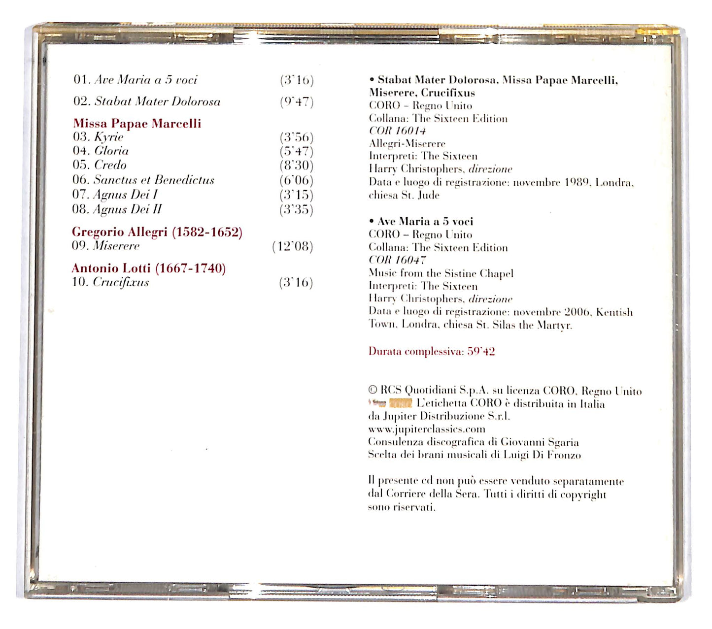 EBOND Giovanni Pierluigi da Palestrina CD CD139306