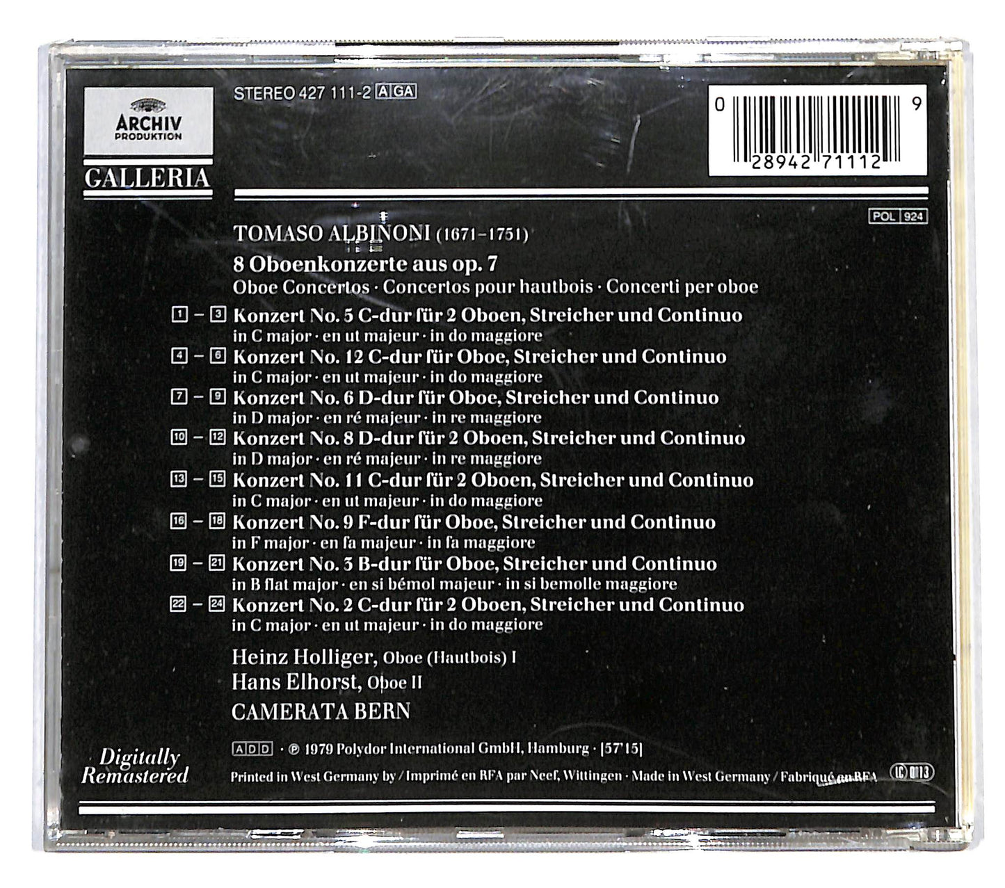 EBOND Albinoni - Concerti Per Oboe CD CD139310