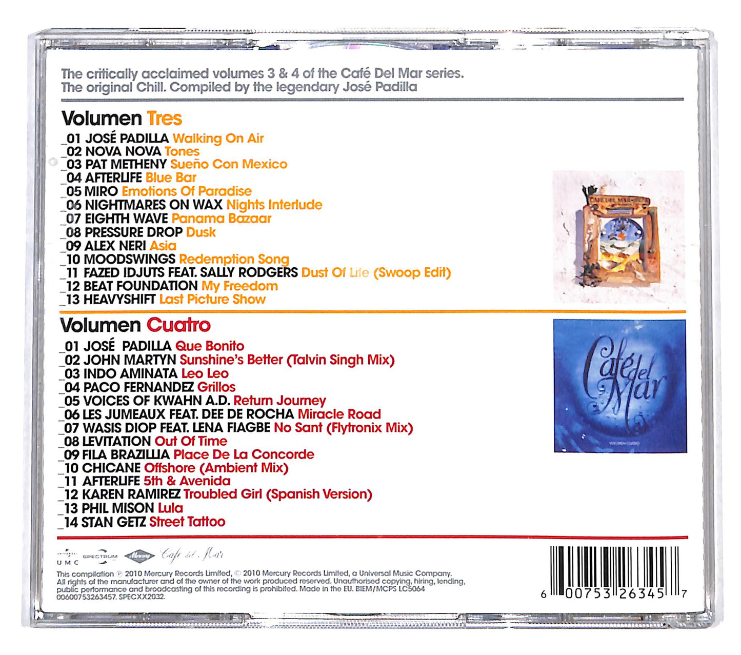 EBOND Various - Cafe Del Mar Ibiza - Volumen Tres Y Cuatro CD CD139330