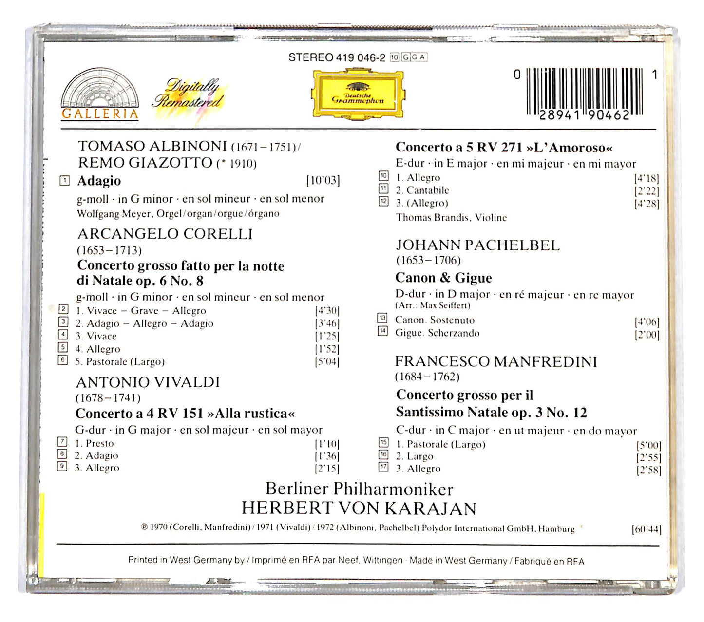 EBOND Albinoni - Adagio - Pachelbel - kanon & Gigue EDITORIALE CD CD139405