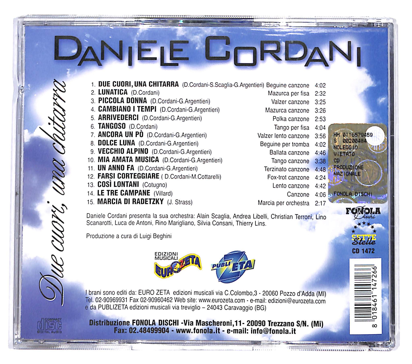 EBOND Daniele Cordani - Due Cuori una chitarra CD CD139449