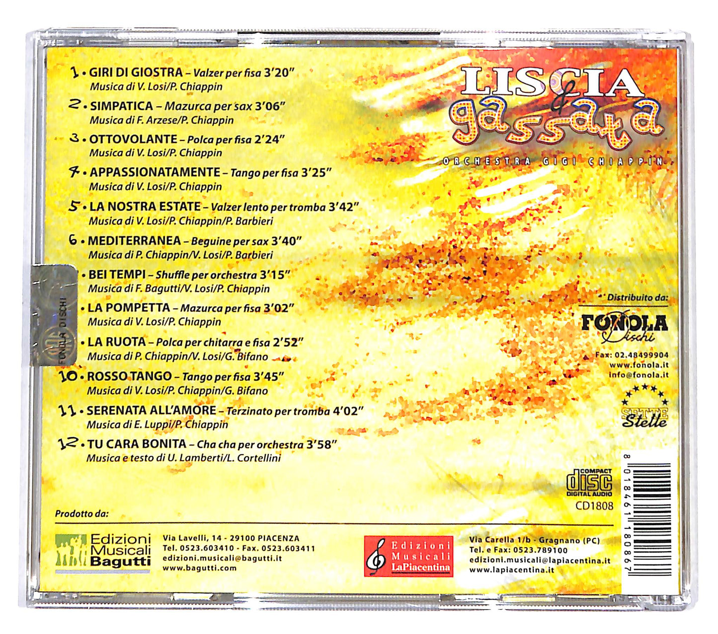 EBOND Orchestra Gigi Chiappin - Liscia & Gassata CD CD139450