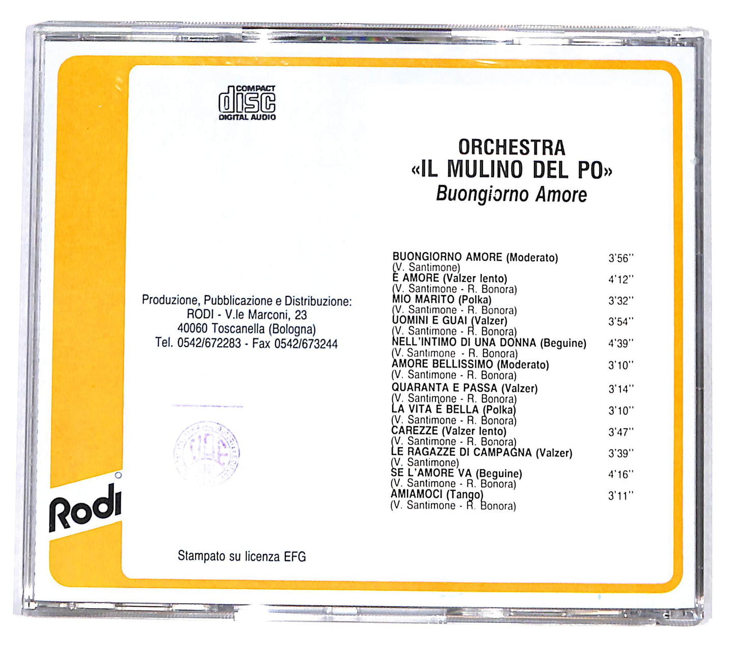EBOND Orchestra il Mulino del Po - Buongiorno Amore CD CD139549