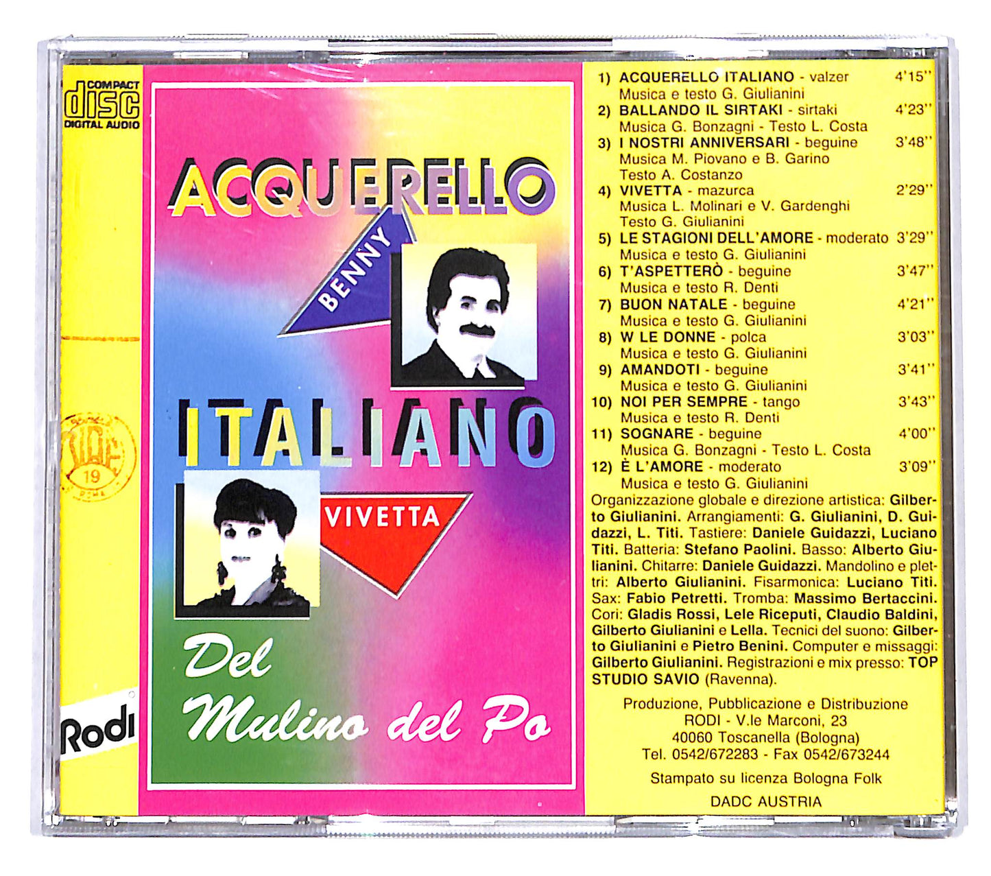 EBOND Benny - Vivetta del Mulino del Po - Acquarello Italiano CD CD139629