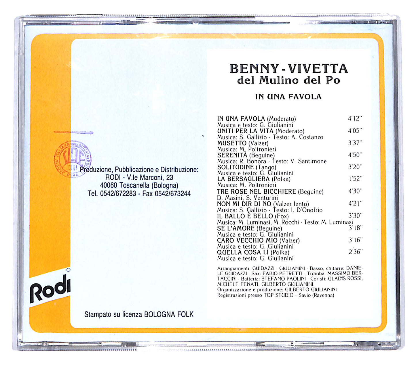 EBOND Benny - Vivetta del Mulino del Po - In una Favola CD CD139630