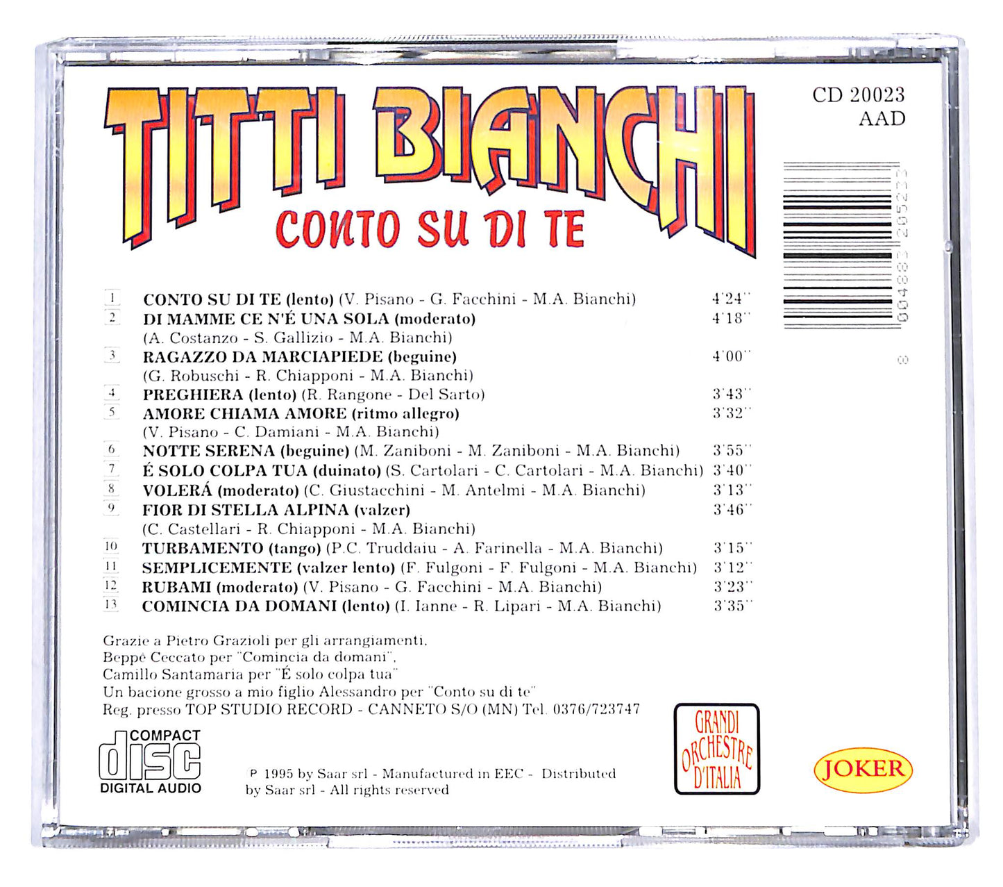 EBOND Titti Bianchi - Conto su di te CD CD139632