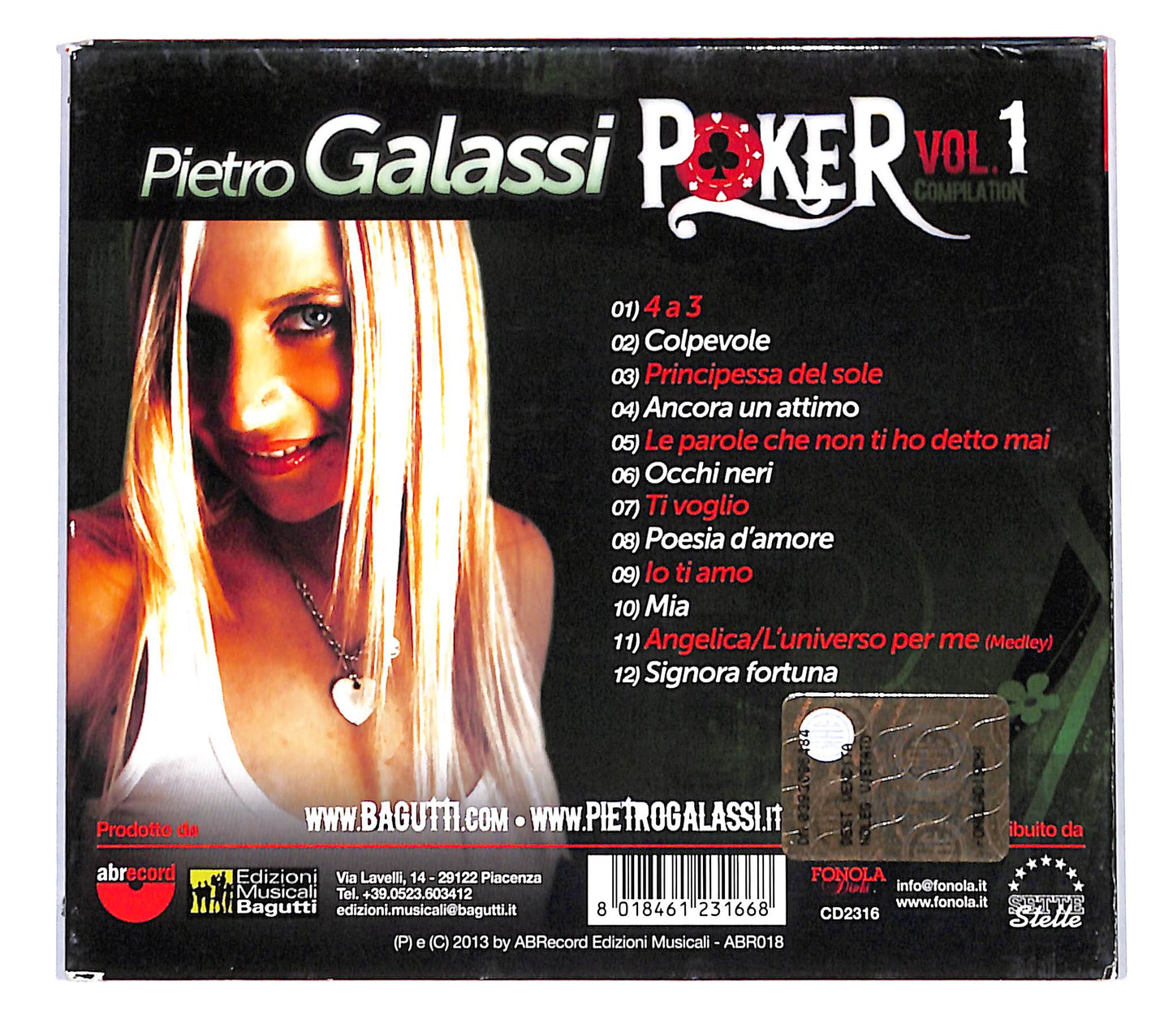 EBOND Pietro Galassi - Poker Compilation Vol. 1 DIGIPACK CD CD139652