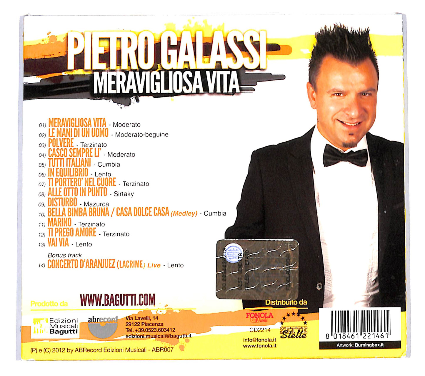 EBOND Pietro Galassi - Meravigliosa Vita DIGIPACK CD CD139653
