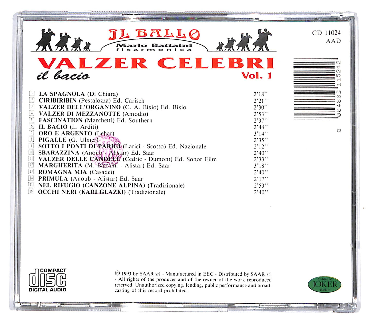 EBOND Mario Battaini - Valzer Celebri Vol. 1 CD CD139817