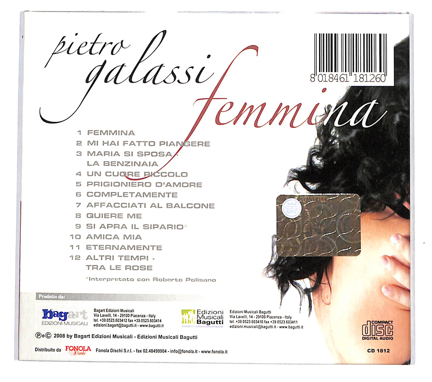 EBOND Pietro Galassi - Femmina DIGIPACK CD CD139819