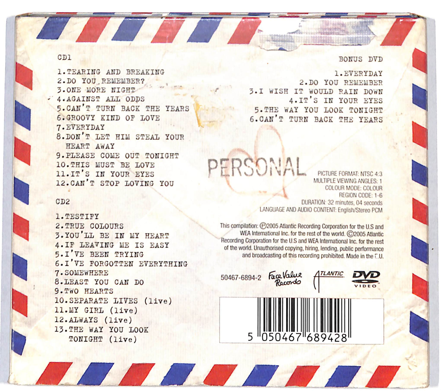 EBOND Phil Collins - Love Song + DVD DIGIPACK CD CD139860