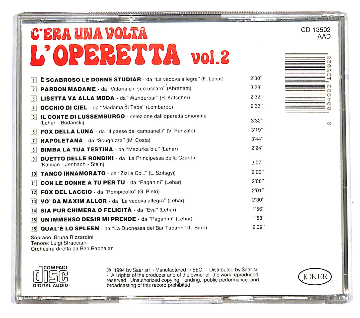 EBOND Various - C'Era Una Volta L'Operetta Vol. 2 CD CD139901