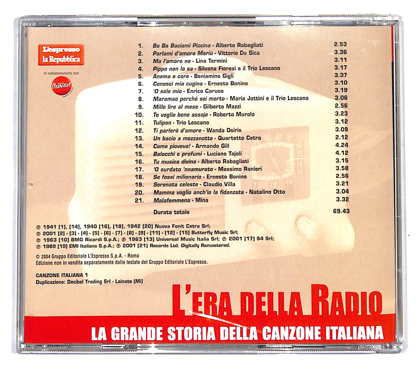 EBOND Various - L'Era Della Radio EDITORIALE CD CD139903