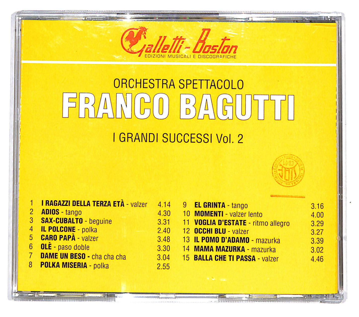 EBOND Orchestra Spettacolo Franco Bagutti - I Grandi Successi Vol.2 CD CD139924