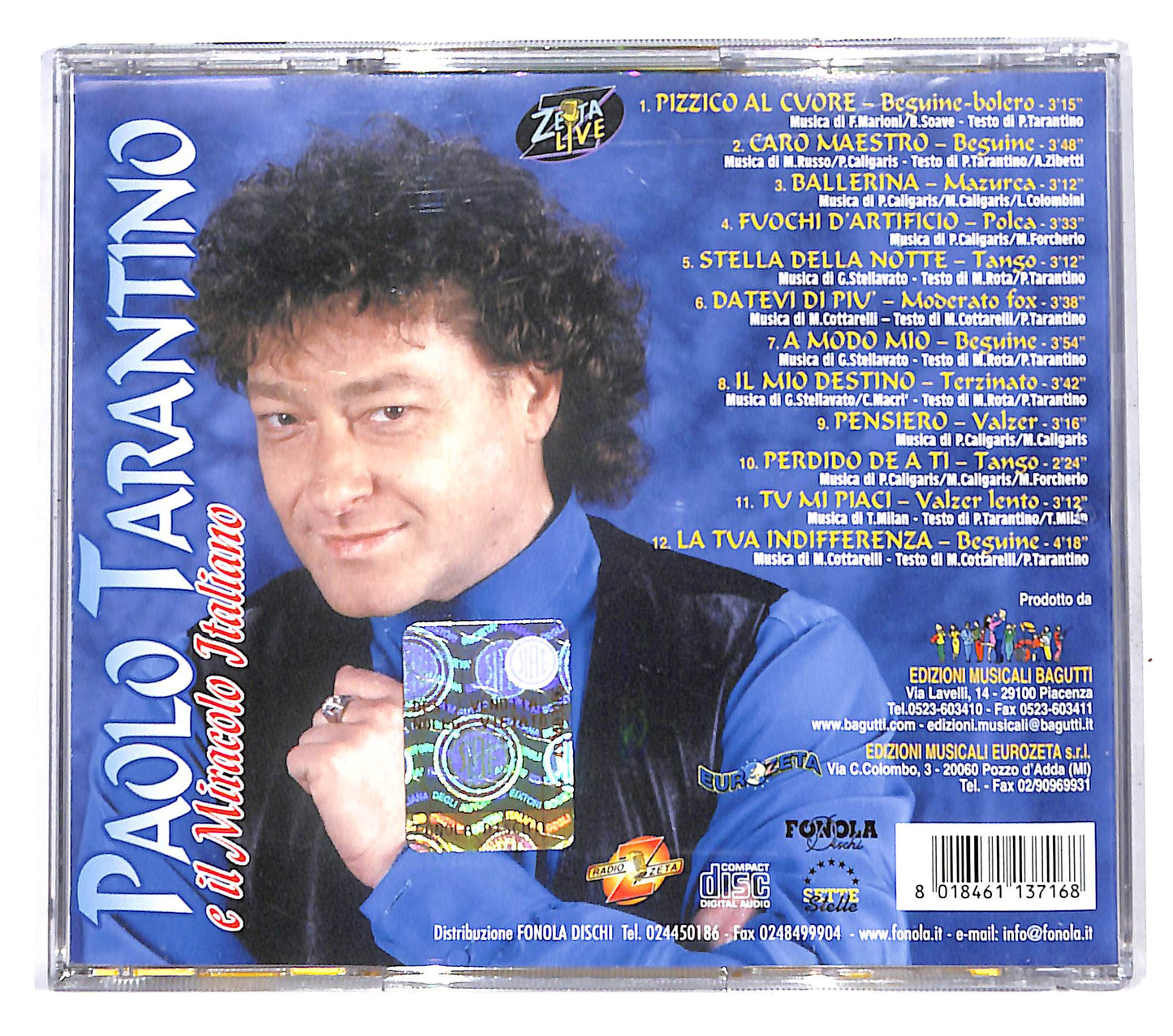 EBOND Paolo Tarantino E Il Miracolo Italiano - Pizzico Al Cuore CD CD140001